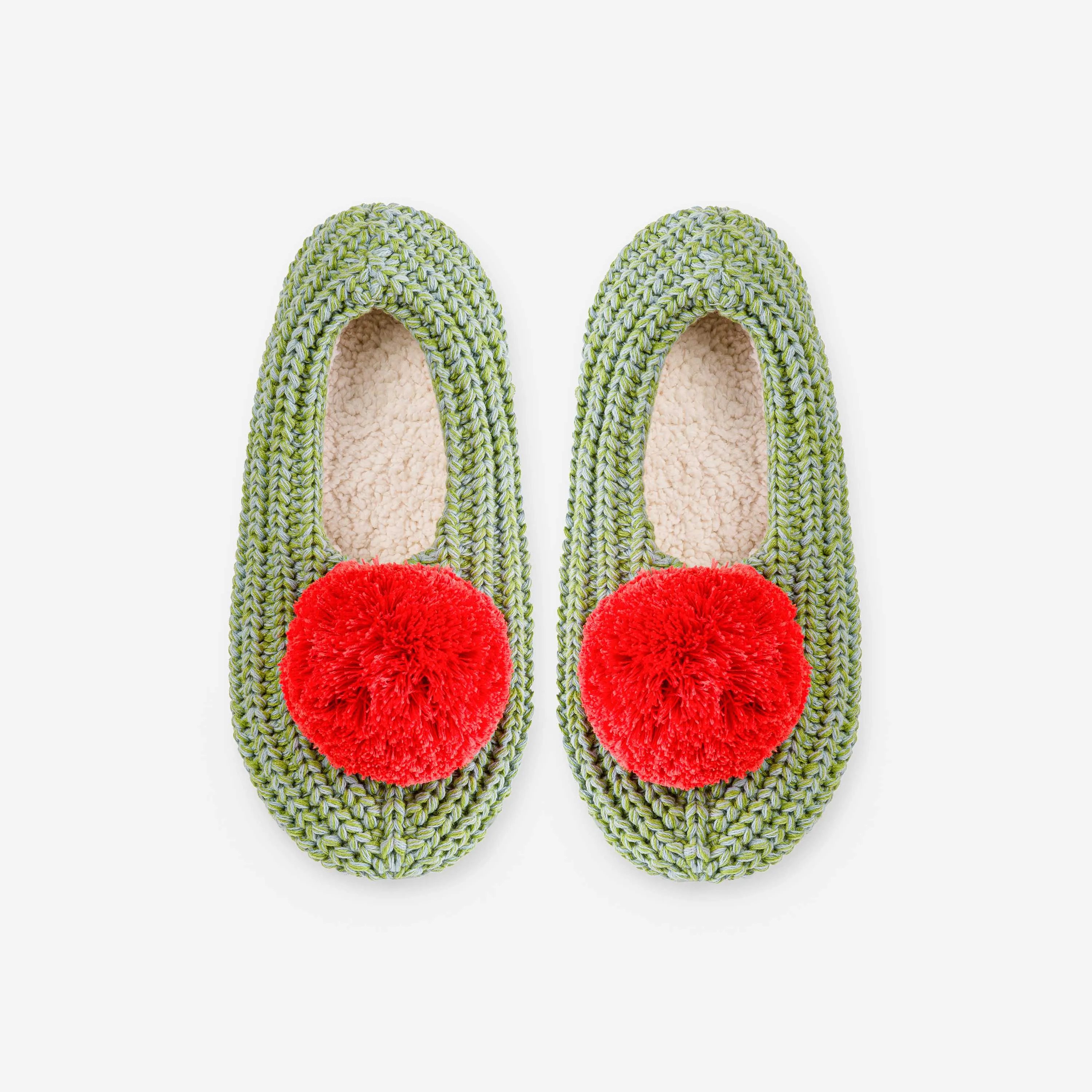 Pom Knit Slippers