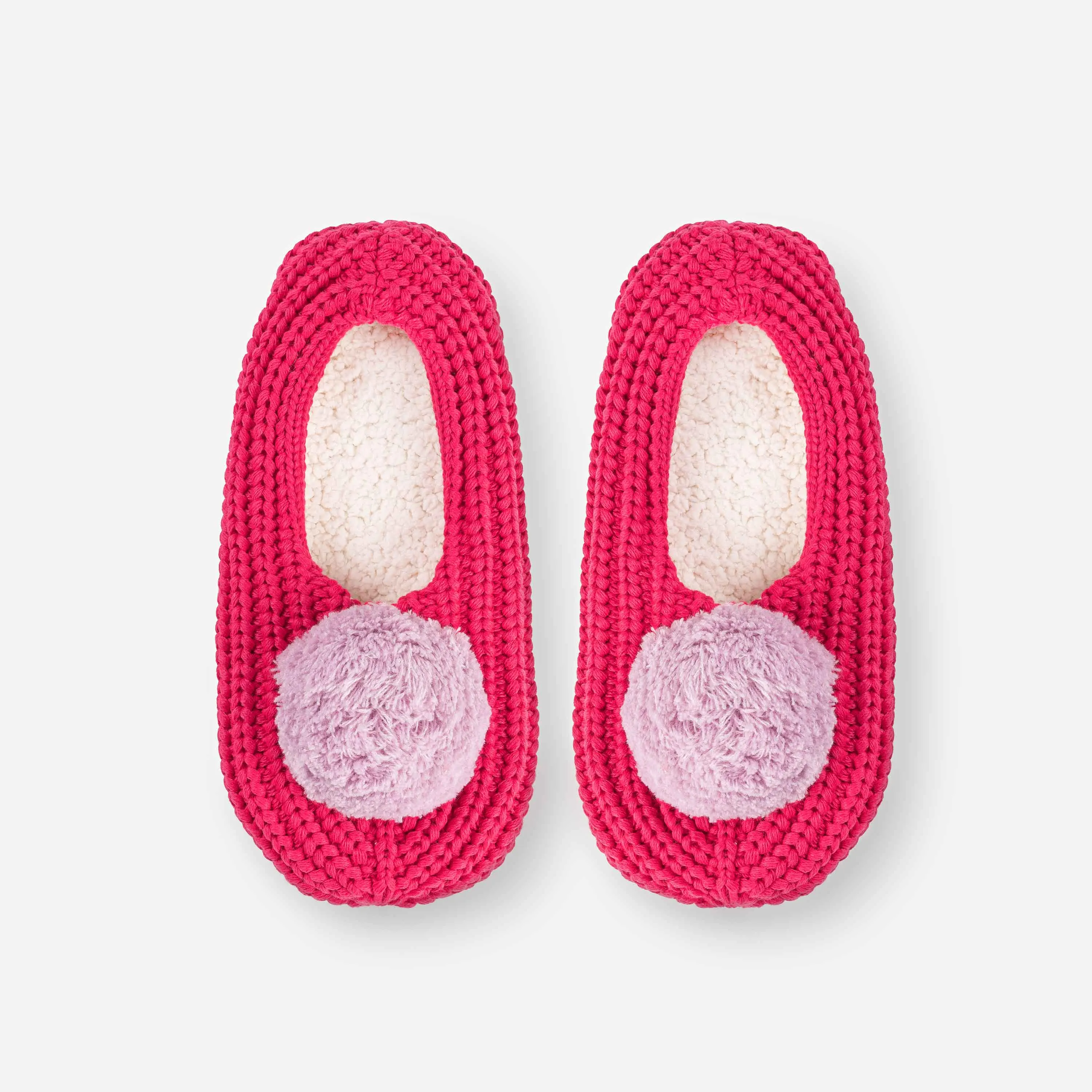 Pom Knit Slippers