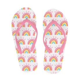 Rainbow Aloha Slippers