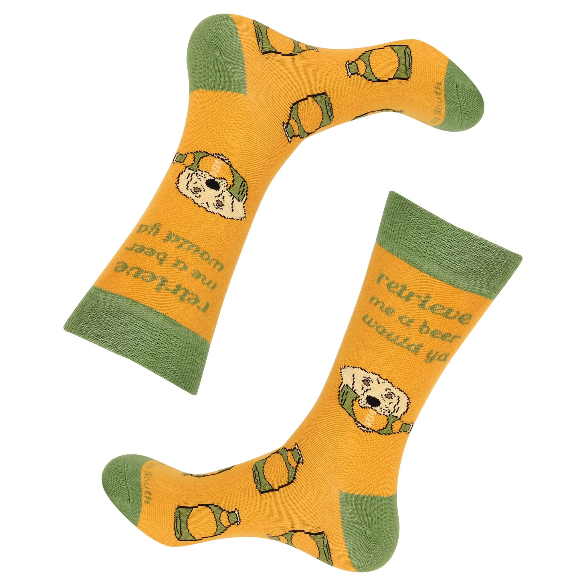 Retrieve Me A Beer Would Ya Golden Retriever Socks