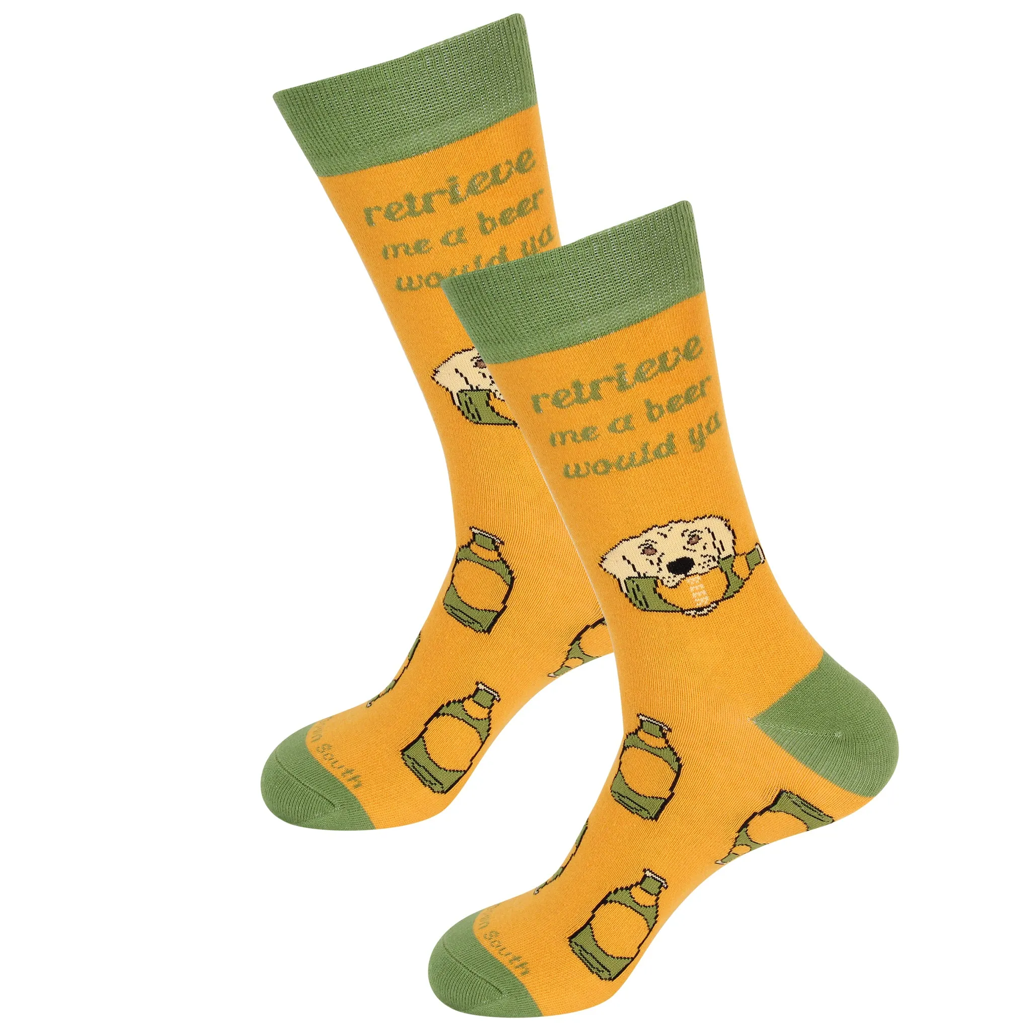 Retrieve Me A Beer Would Ya Golden Retriever Socks