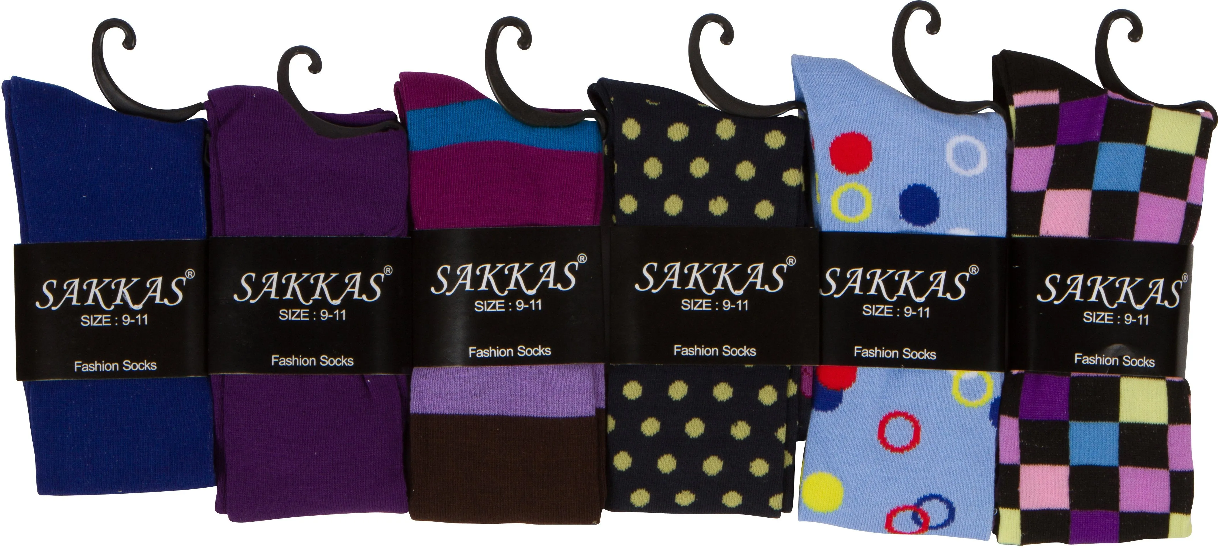 Sakkas Liea Ladies Colorful Unique Pattern / Solid Knee High Socks Assorted 6-Pack