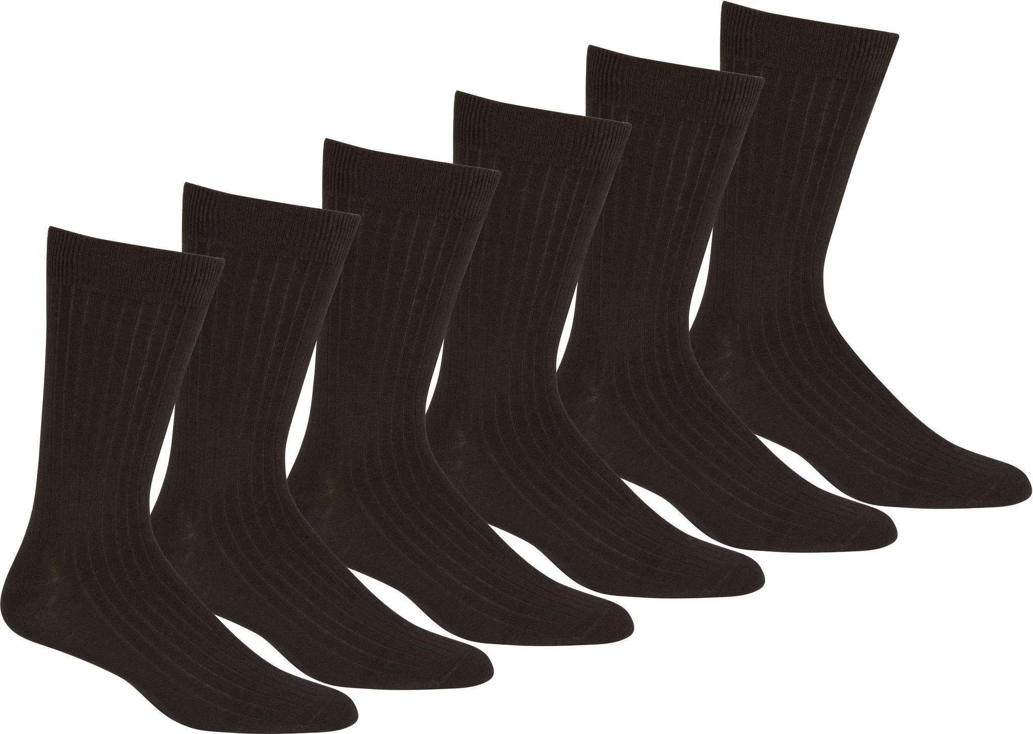 Sakkas Mens Cotton Blend Pattern And Ribbed Dress Socks Value 6-Pack