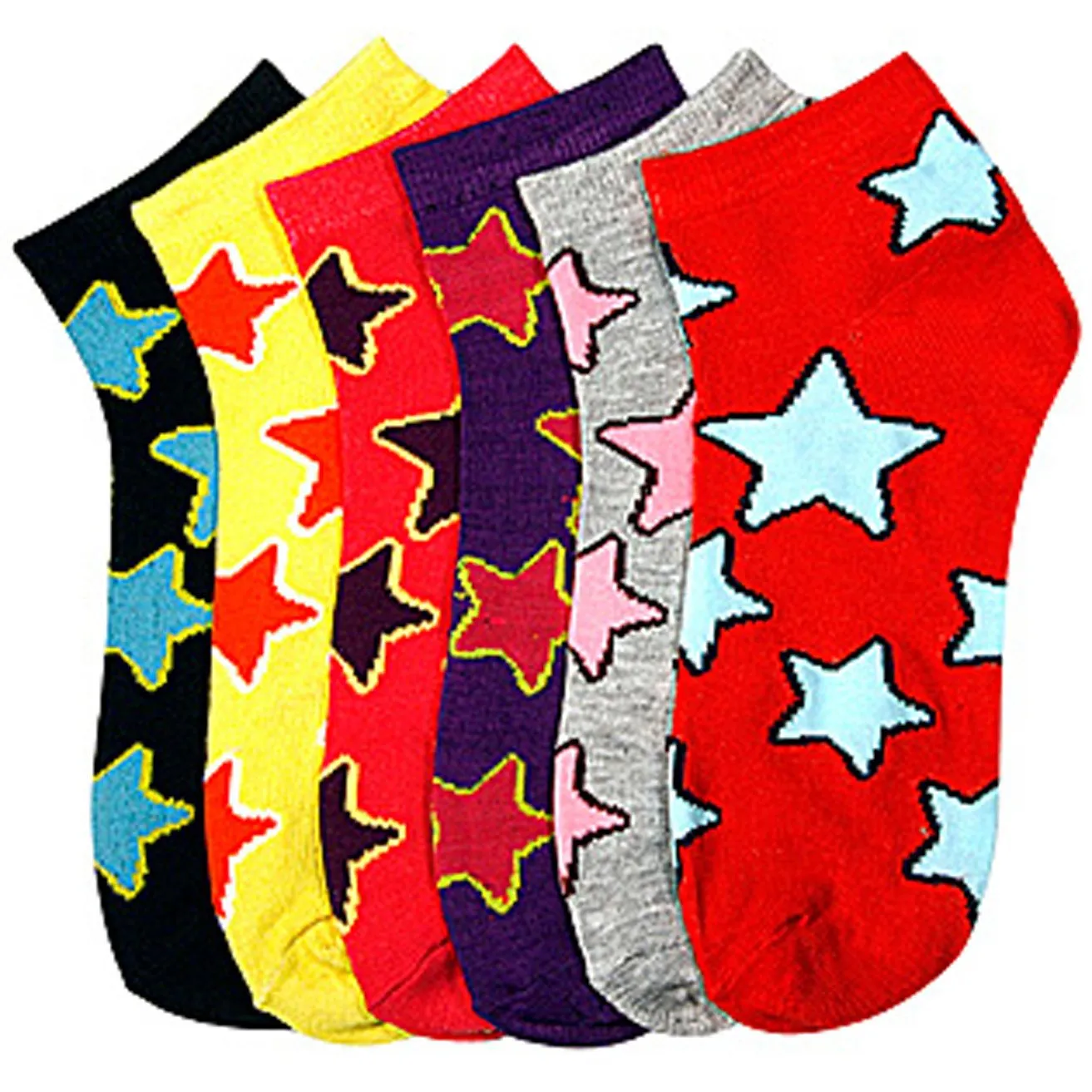 Sakkas Women's Poly Blend Soft and Stretchy Low cut Pattern Socks Asst 6-Pack