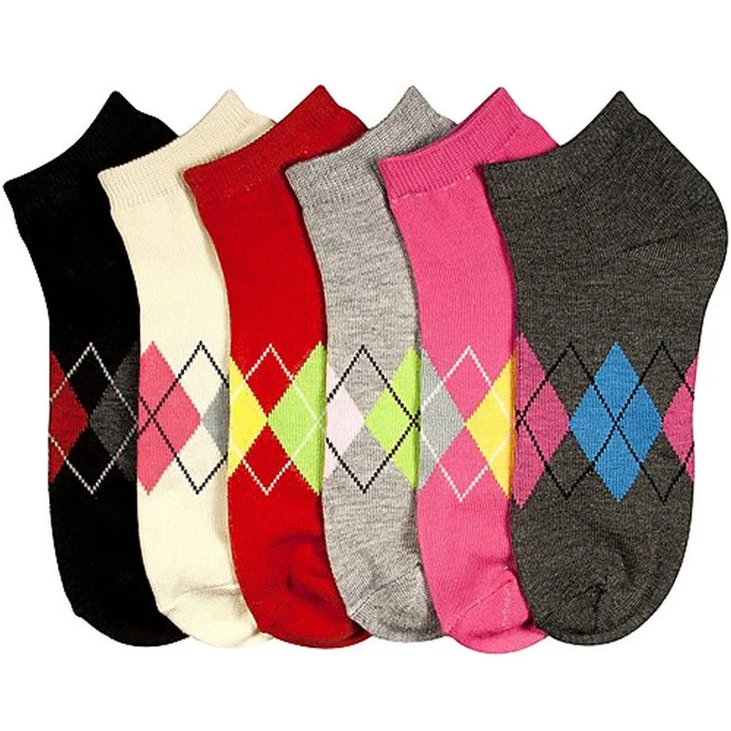 Sakkas Women's Poly Blend Soft and Stretchy Low cut Pattern Socks Asst 6-Pack