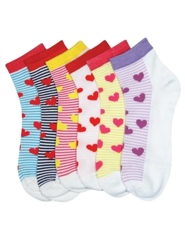 Sakkas Women's Poly Blend Soft and Stretchy Low cut Pattern Socks Asst 6-Pack