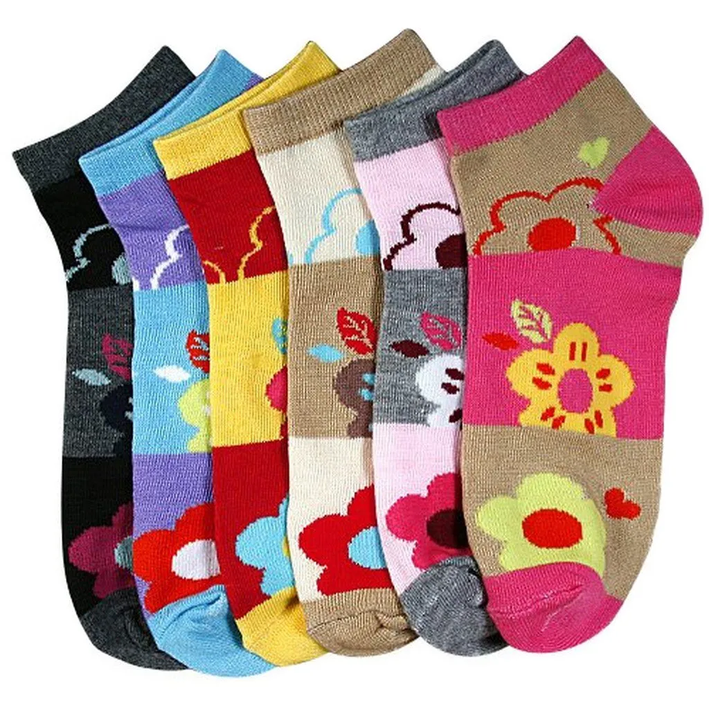 Sakkas Women's Poly Blend Soft and Stretchy Low cut Pattern Socks Asst 6-Pack