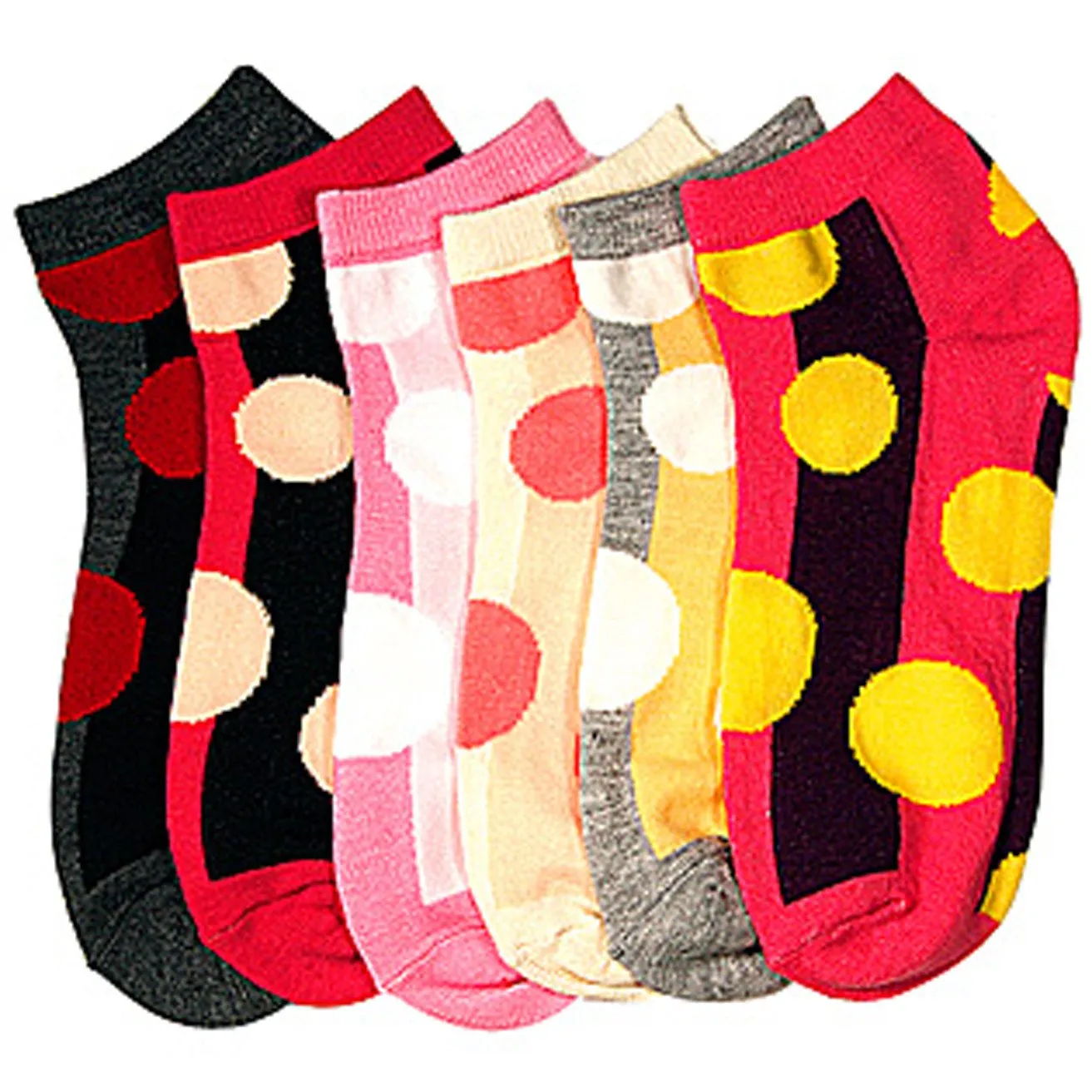 Sakkas Women's Poly Blend Soft and Stretchy Low cut Pattern Socks Asst 6-Pack