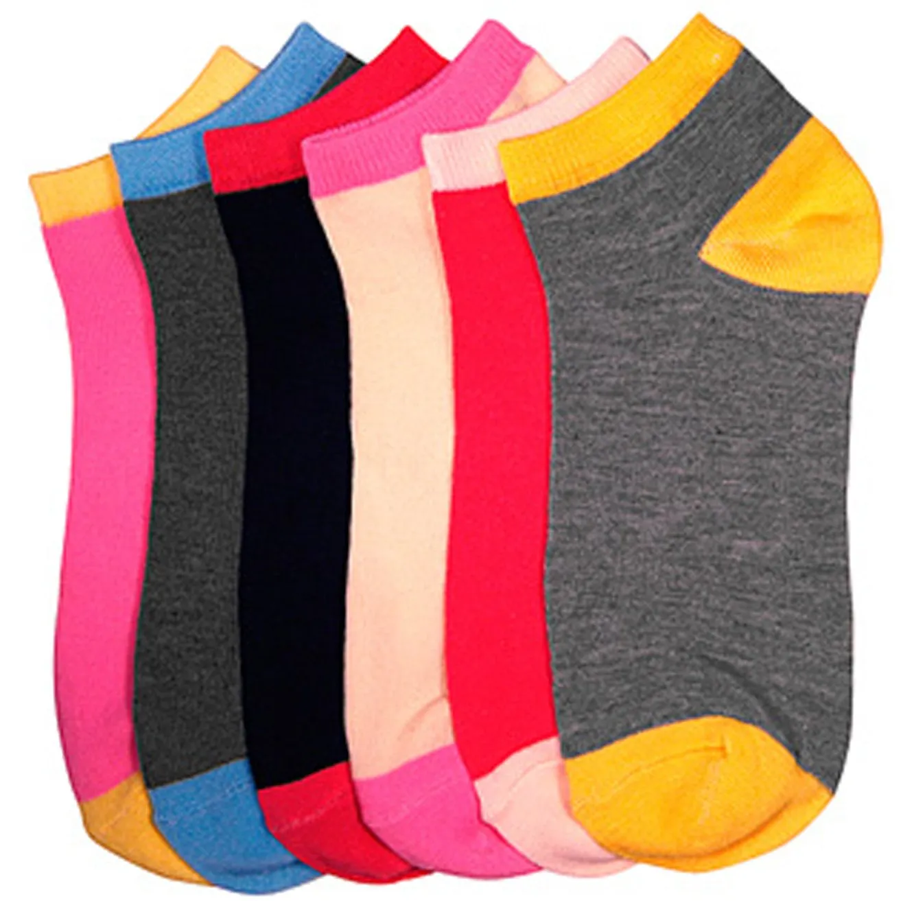 Sakkas Women's Poly Blend Soft and Stretchy Low cut Pattern Socks Asst 6-Pack