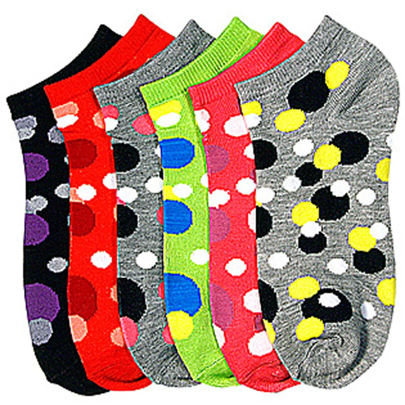 Sakkas Women's Poly Blend Soft and Stretchy Low cut Pattern Socks Asst 6-Pack