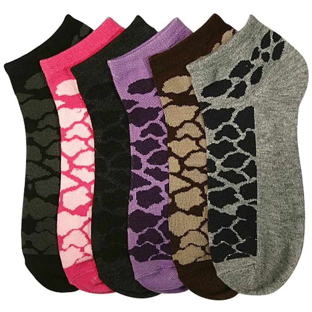 Sakkas Women's Poly Blend Soft and Stretchy Low cut Pattern Socks Asst 6-Pack