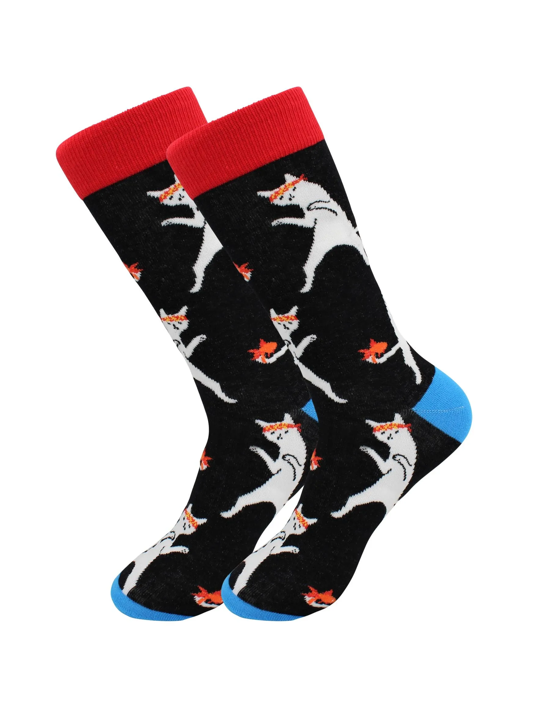 Sick Socks- Cute  Karate Kitten Cat Socks For Men and women