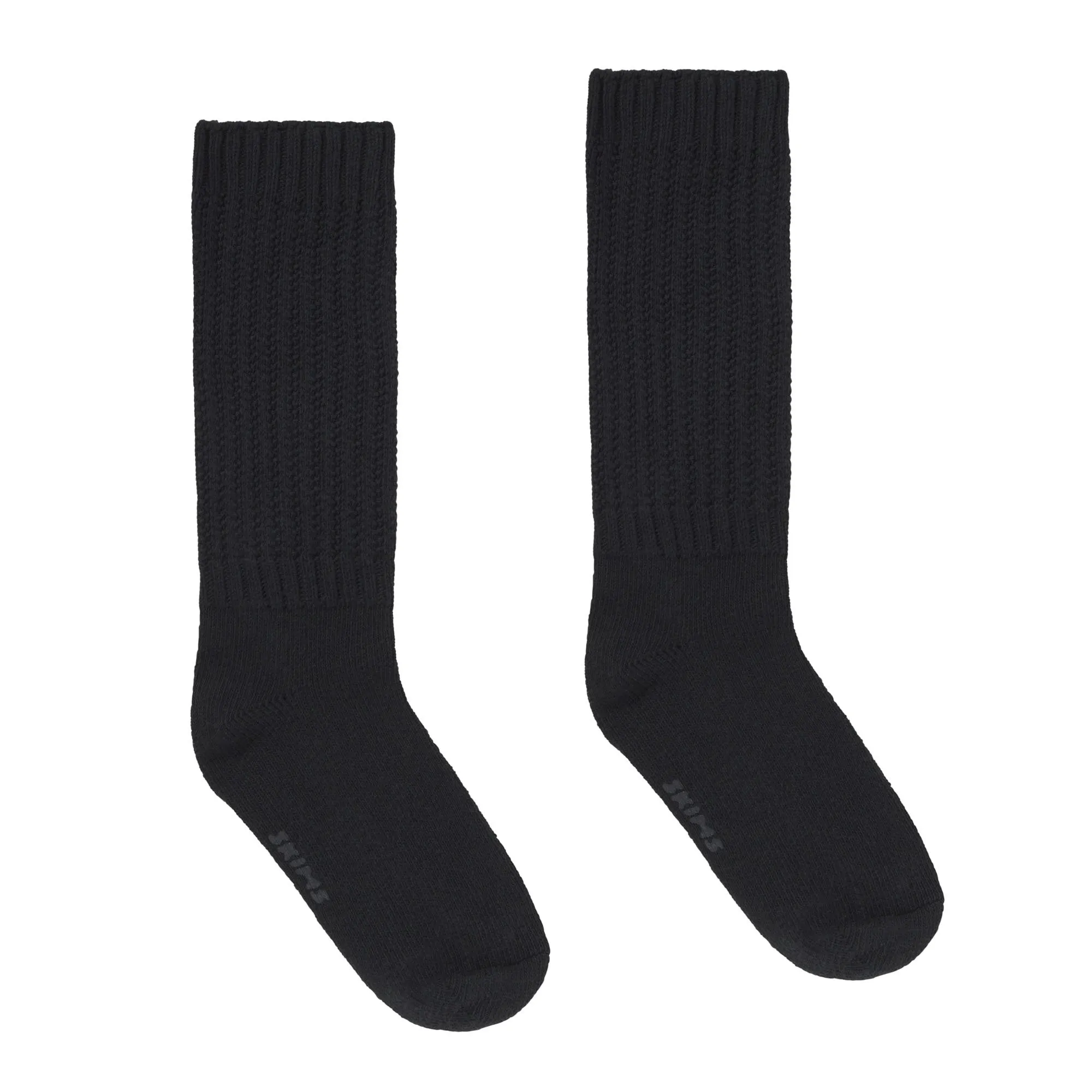 SLOUCHY CABLE SOCK | SOOT