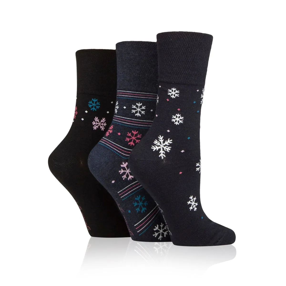 Snowflake Holiday Non Binding Socks for Women