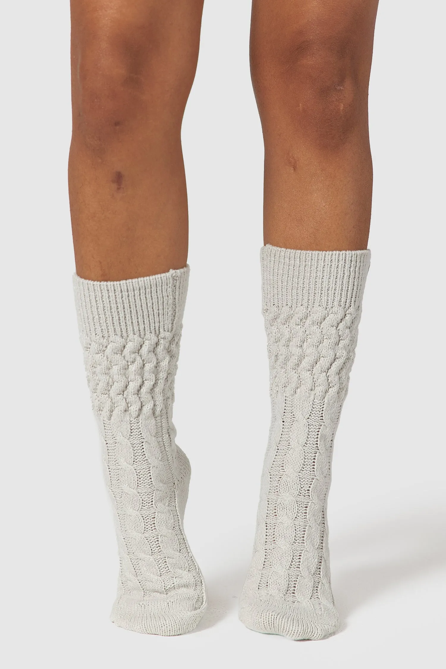 Snug Knitted Socks - Frost