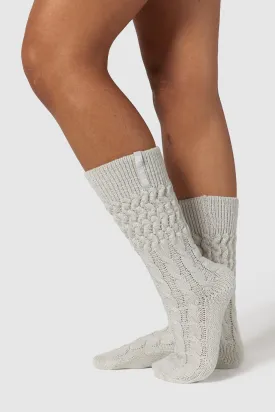 Snug Knitted Socks - Frost