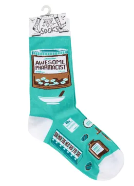 Socks- Awesome Pharmacist by Primitives by Kathy