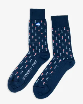 Southern Tide Watts Up Socks / True Navy