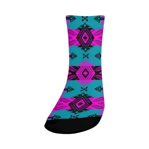 Sovereign Nation Deep Lake and Sunset Crew Socks