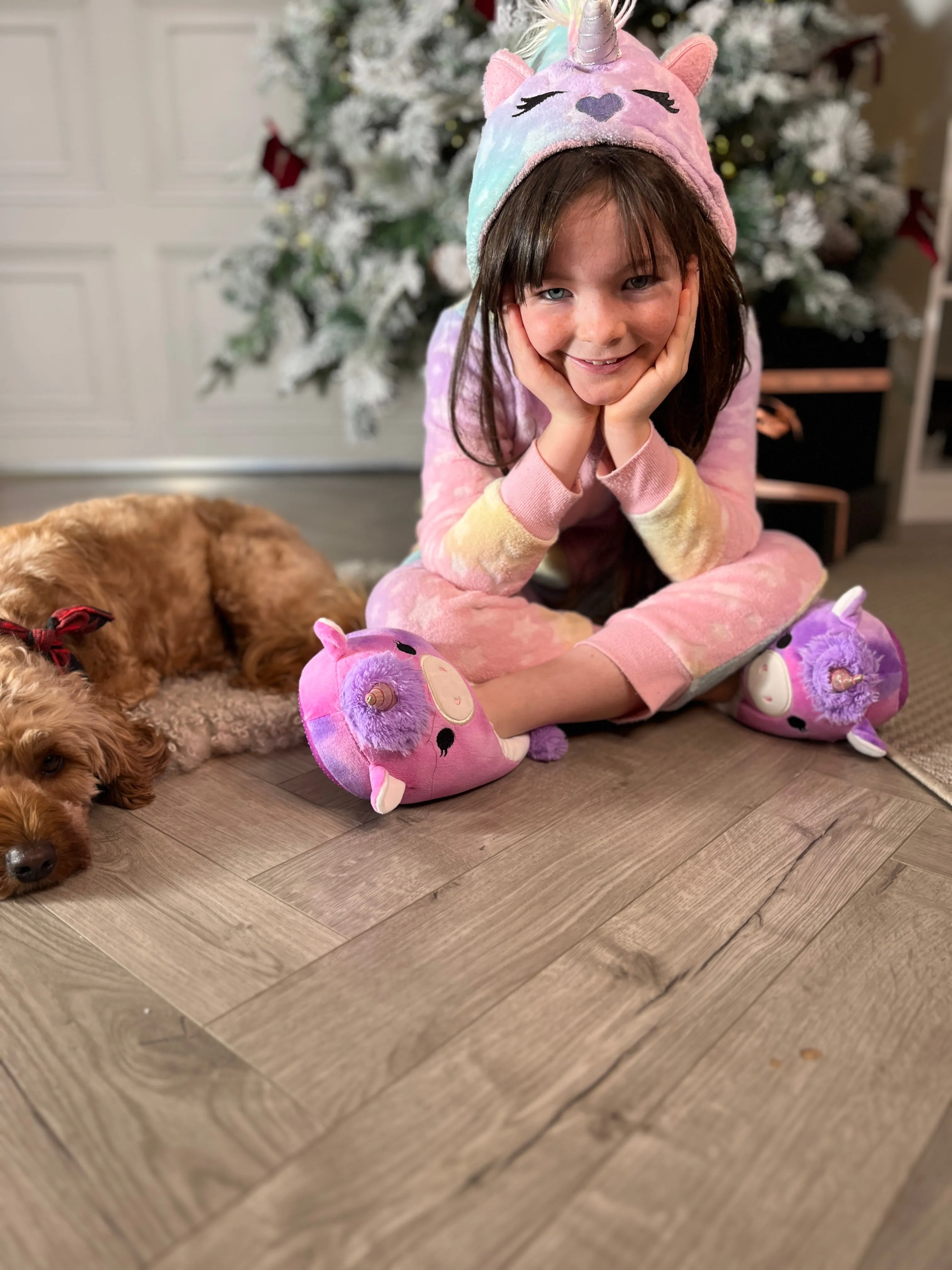 Squishmallow Lola Unicorn Slippers