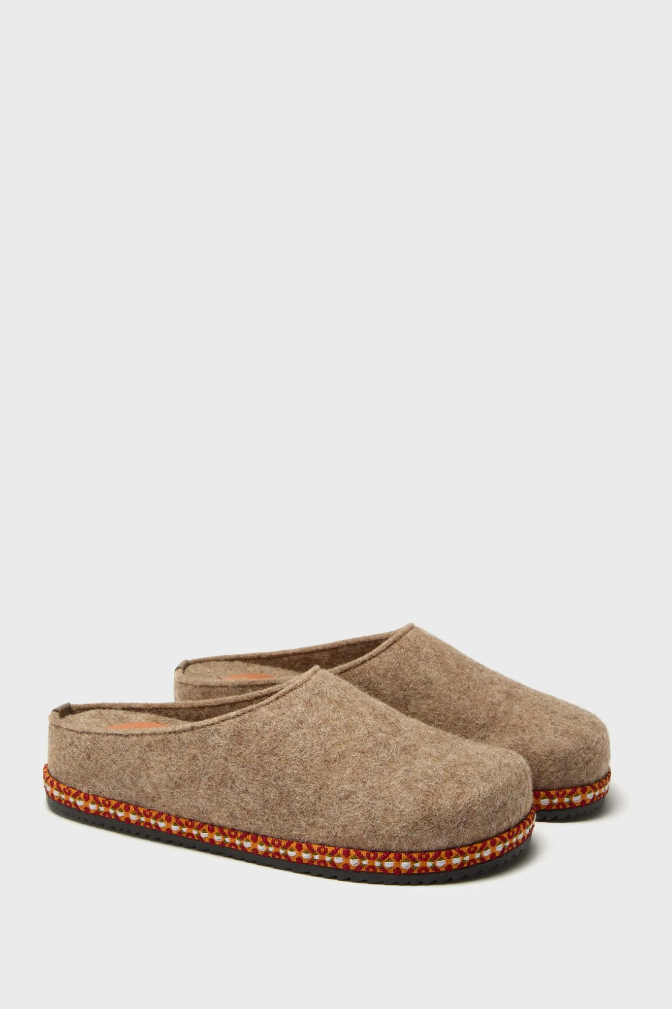 Taupe Sami Felt Slippers