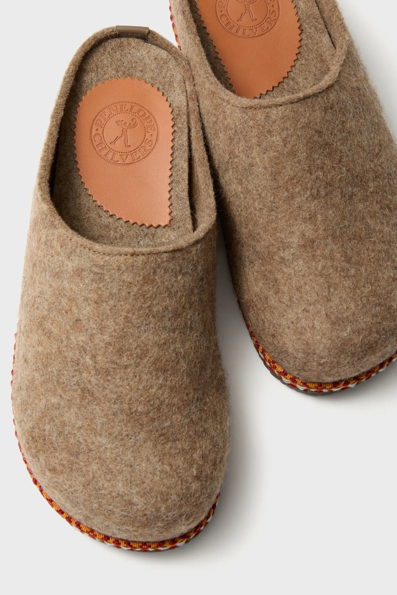 Taupe Sami Felt Slippers