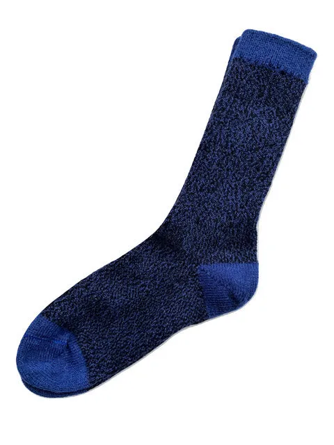 Tey-Art Twist Men's Alpaca Socks-Blue/Black