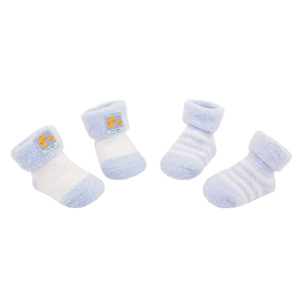 Tiger & Striped Blue 2 Pk Socks