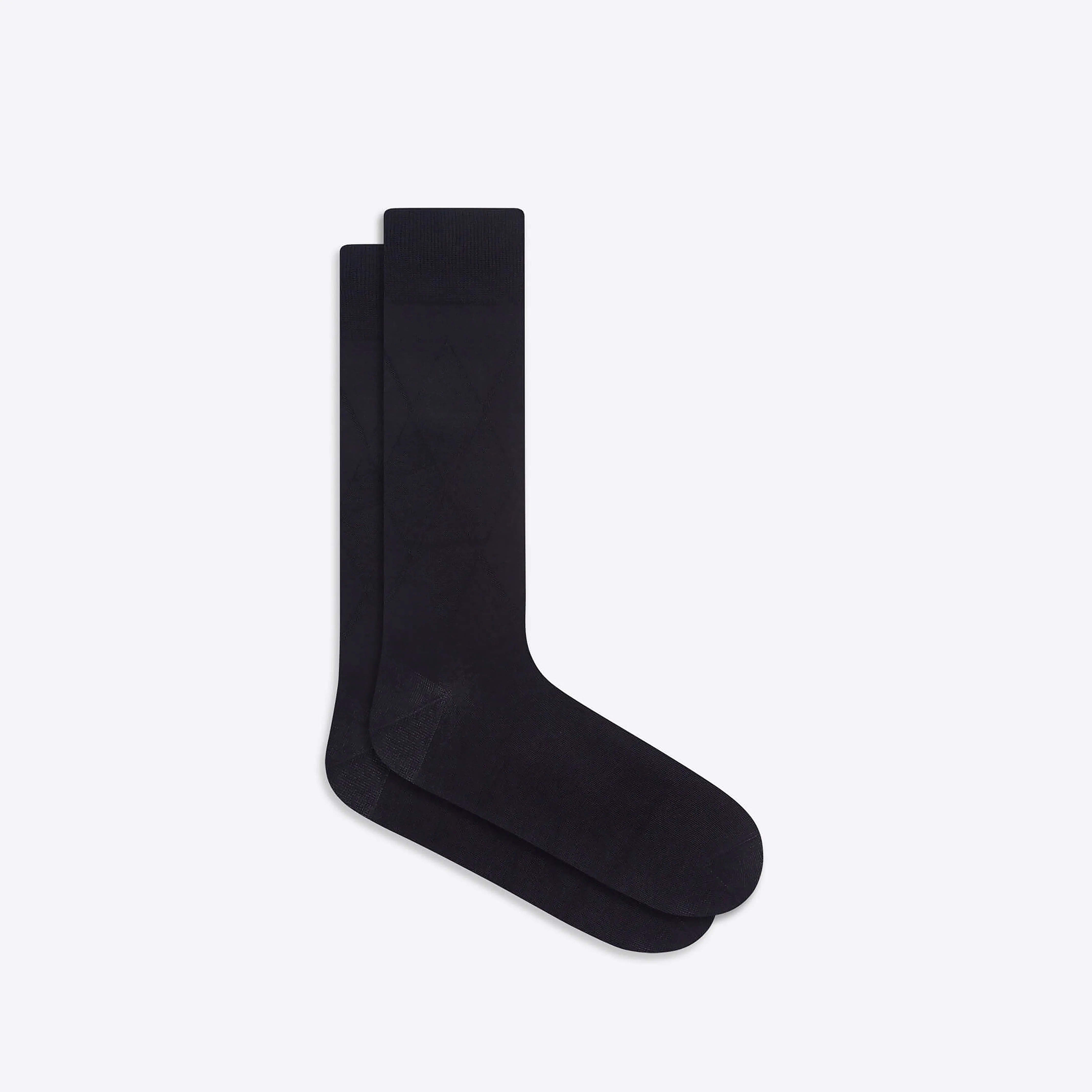 Tonal Argyle Mid-Calf Socks