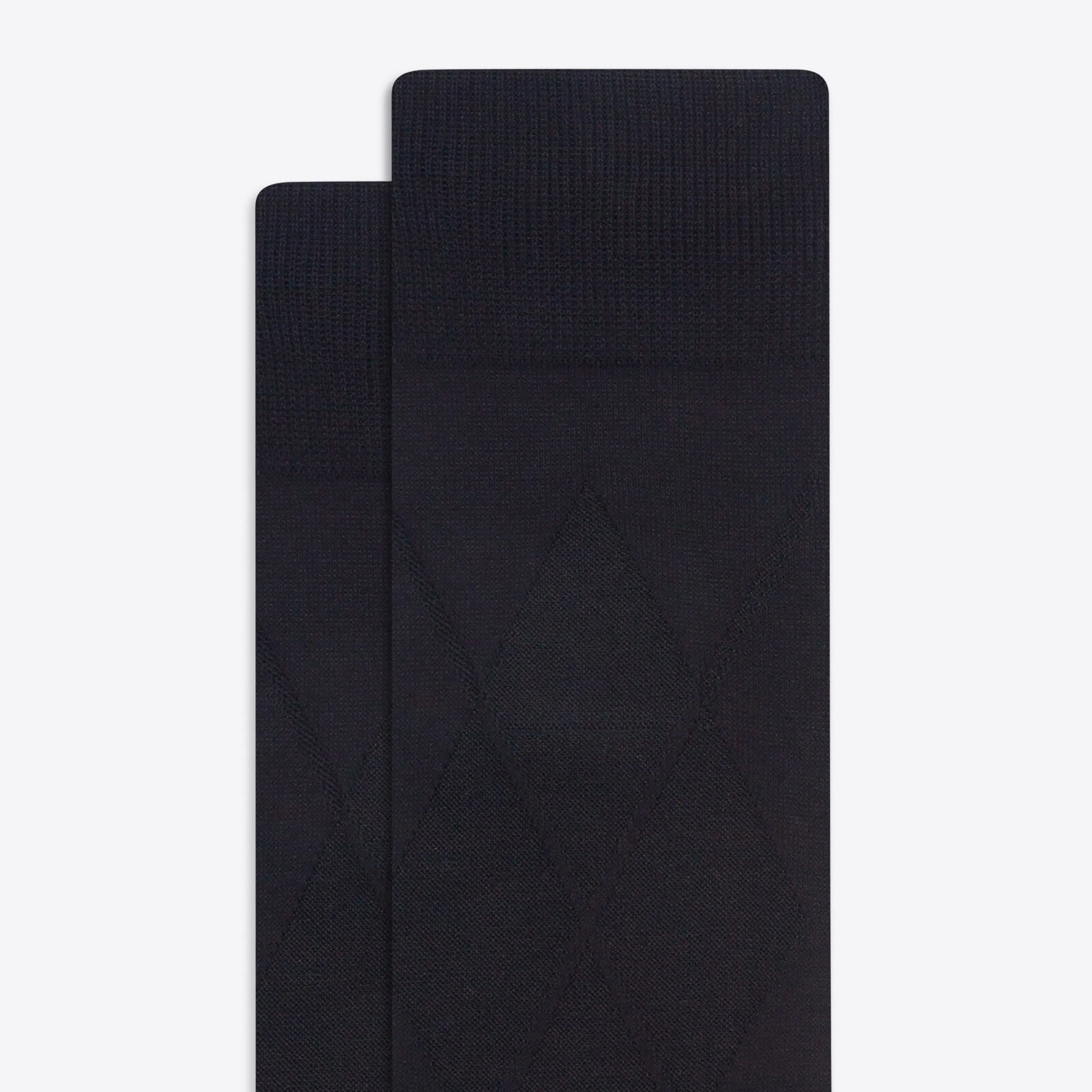 Tonal Argyle Mid-Calf Socks