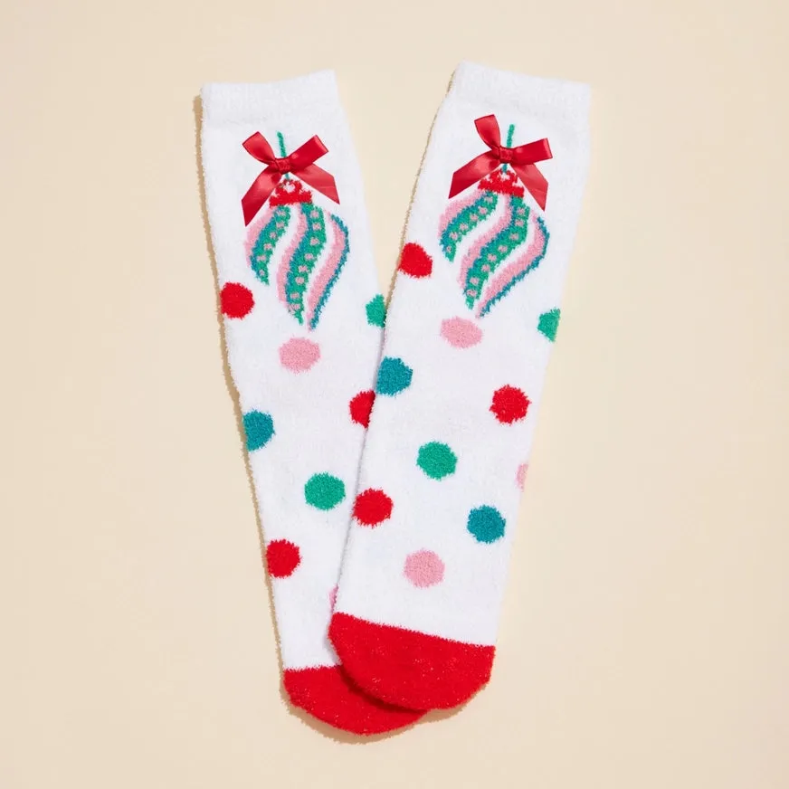 Whimsical Christmas Fuzzy Socks Assorted Pack of 4