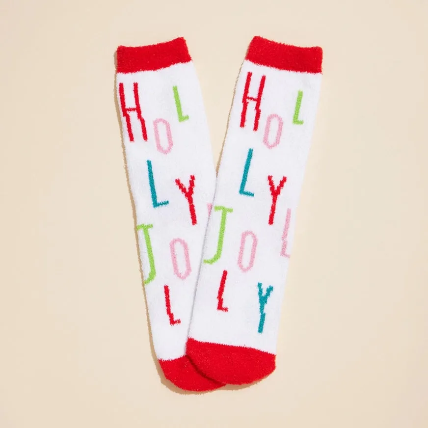 Whimsical Christmas Fuzzy Socks Assorted Pack of 4