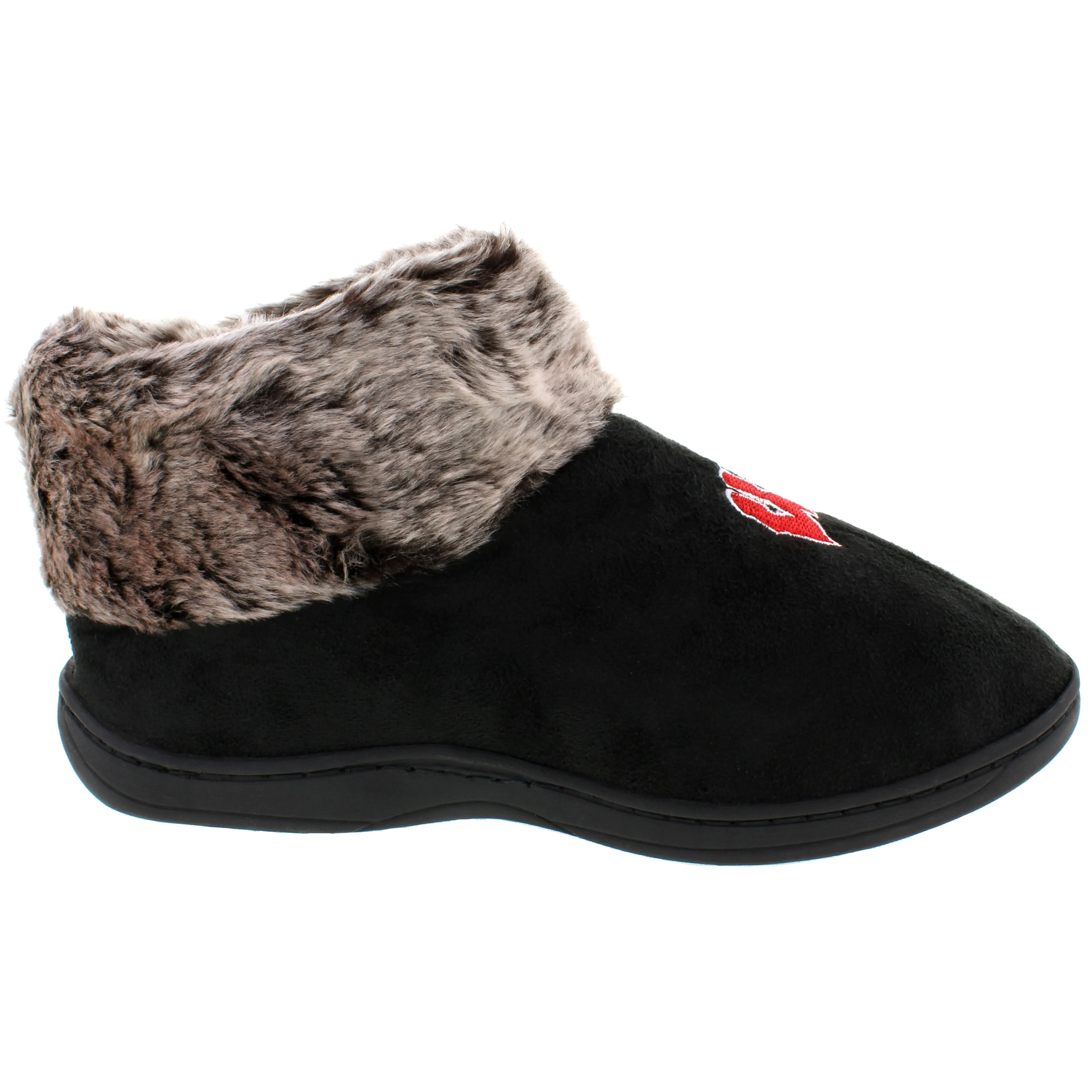 Wisconsin Badgers Faux Sheepskin Furry Top Slipper