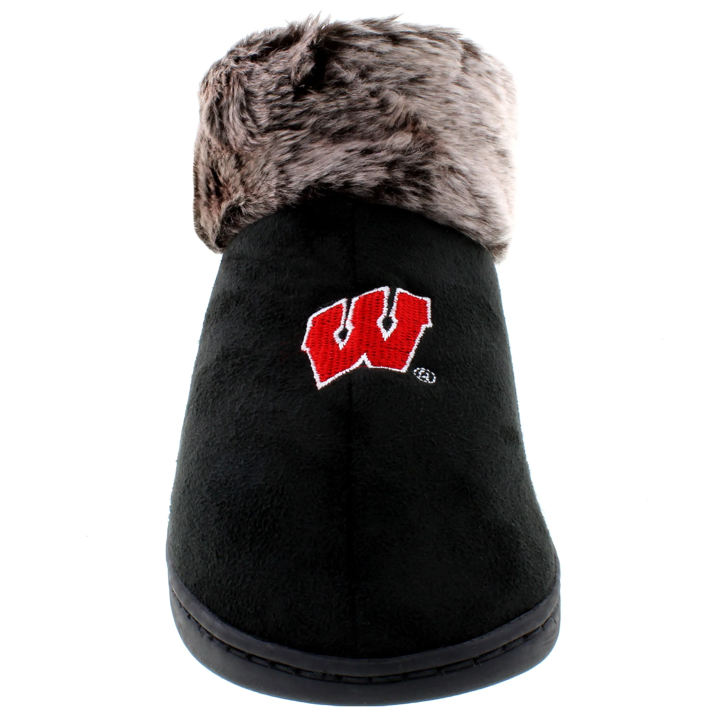 Wisconsin Badgers Faux Sheepskin Furry Top Slipper