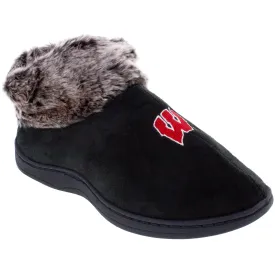 Wisconsin Badgers Faux Sheepskin Furry Top Slipper