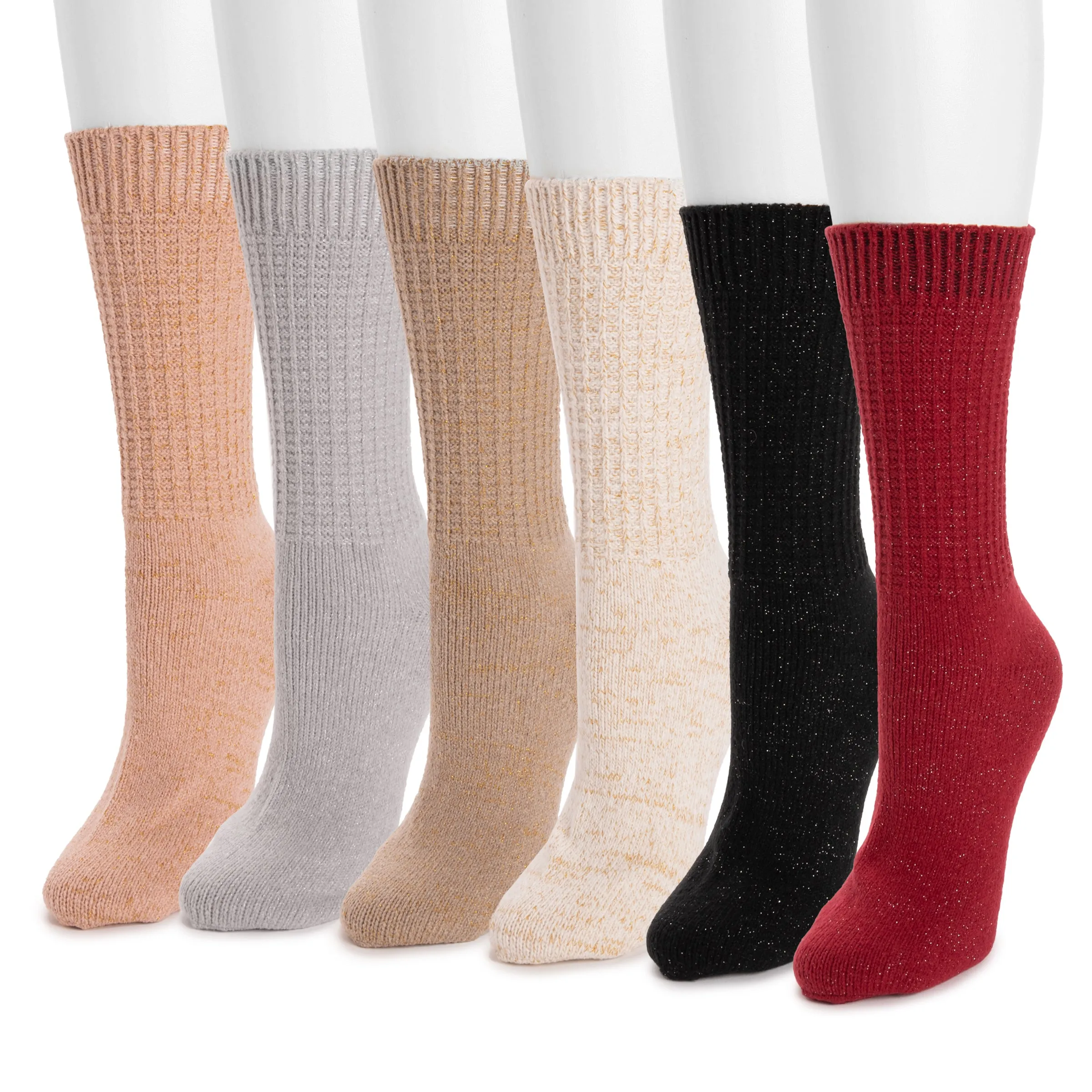 Women's 6 Pair Pack Microfiber Boot Socks