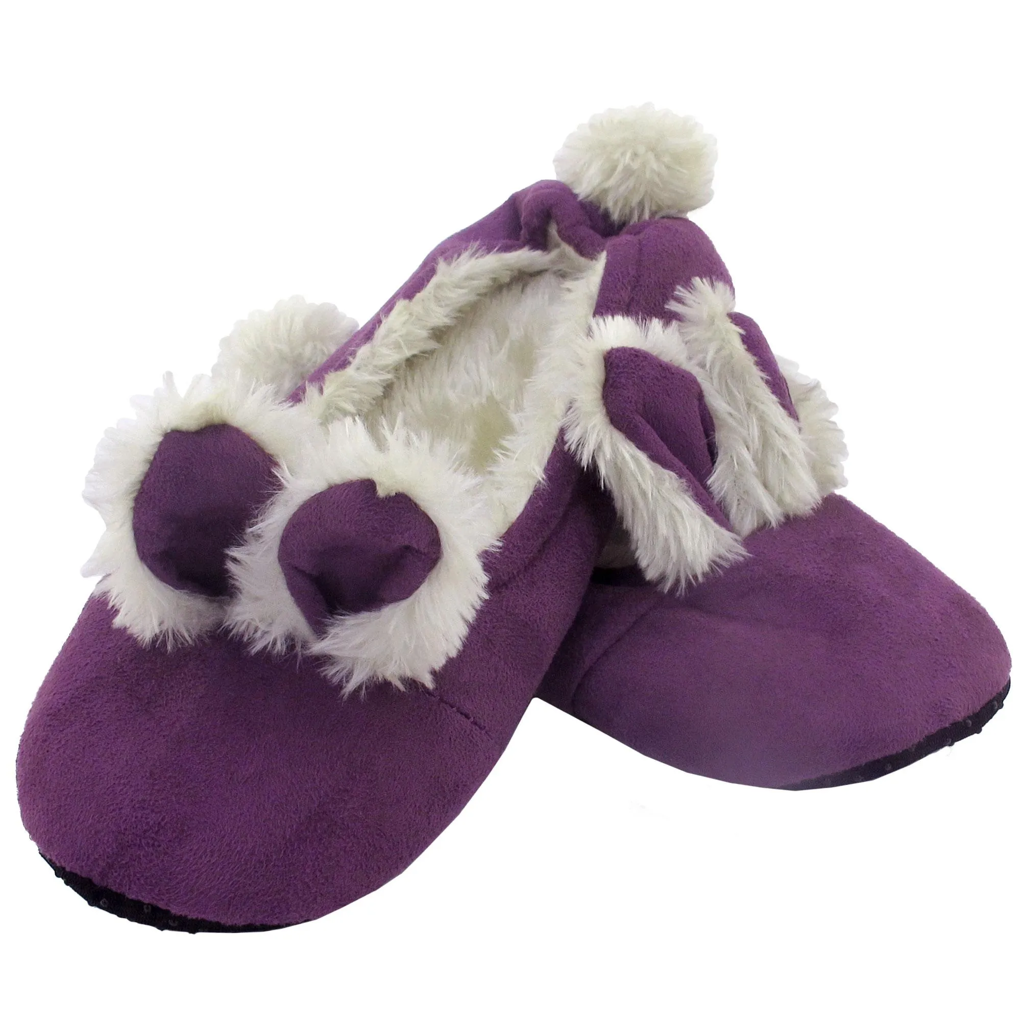 Women's Adult Soft Warm Cozy Fuzzy Rabbit Pompom Comfort Home Slippers Socks, Single Pair