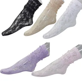 Women's Fashion Sexy Lace Short Length Socks