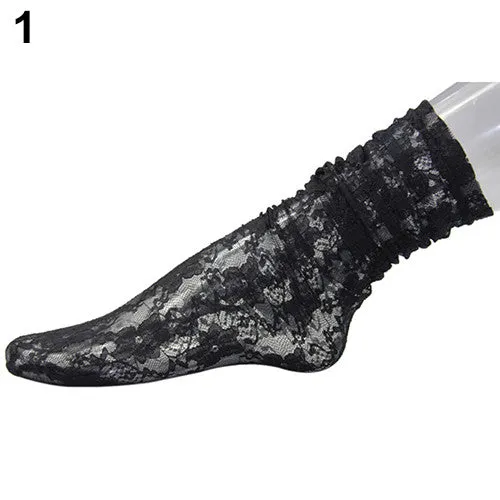 Women's Fashion Sexy Lace Short Length Socks