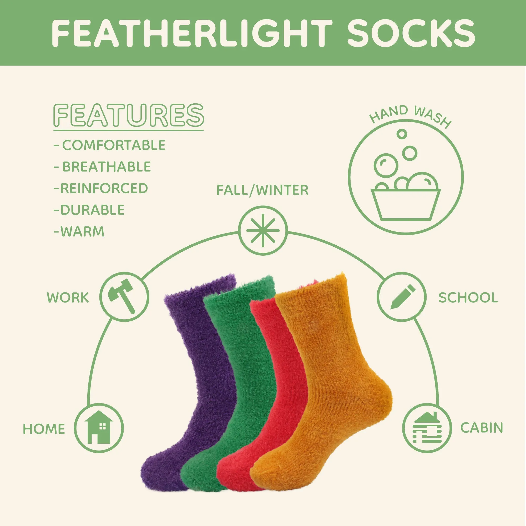 Women's Feather Light Fuzzy Socks