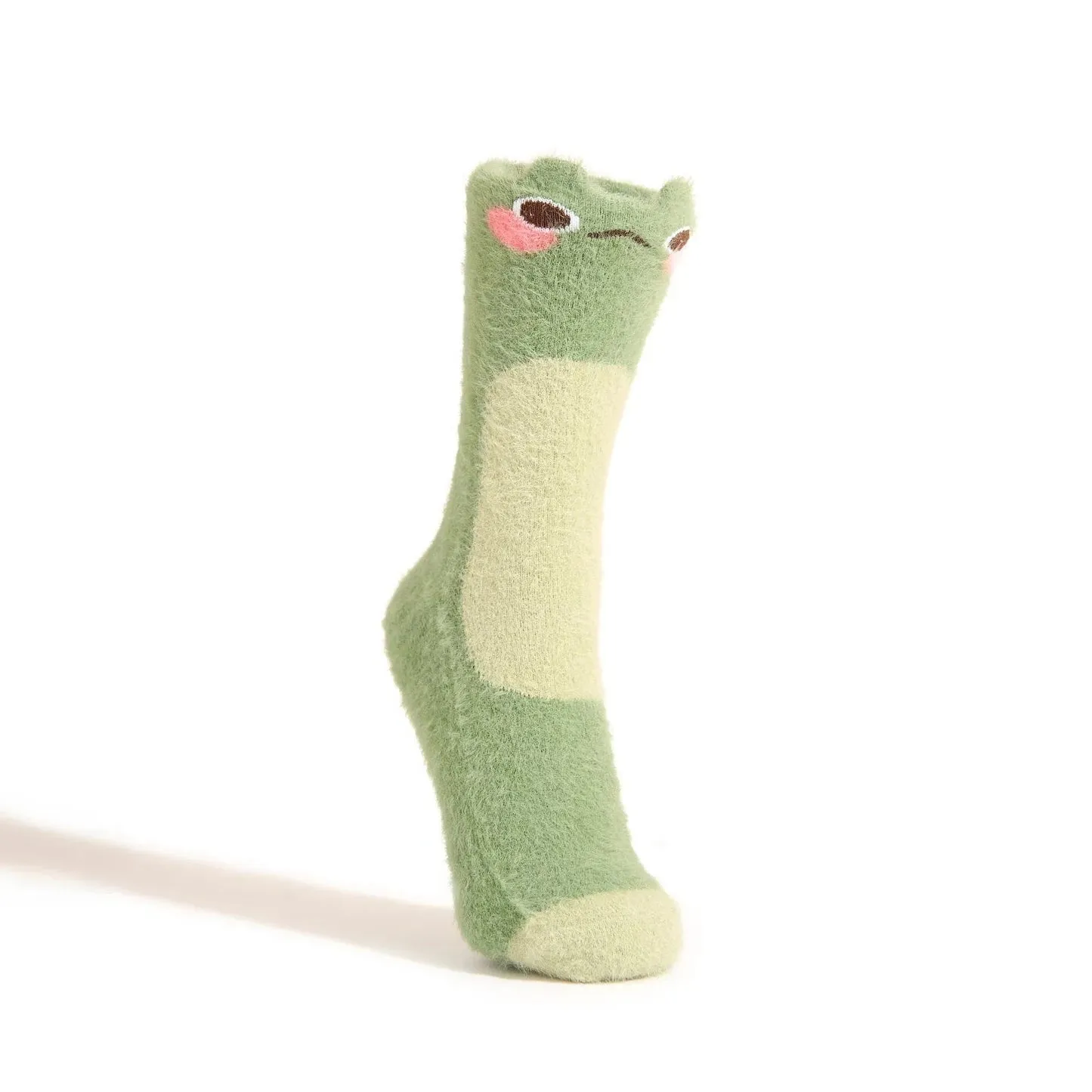 Women's Moss the Frog Fuzzy Socks