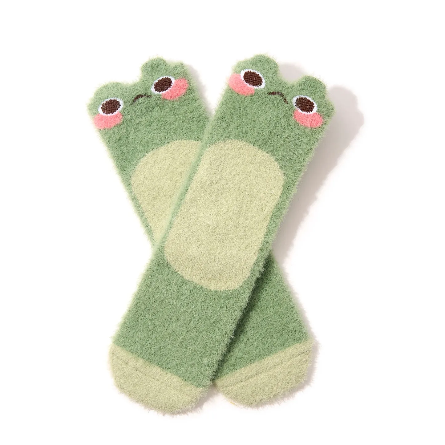 Women's Moss the Frog Fuzzy Socks