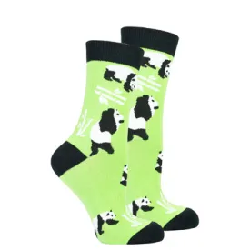 Women's Silly Panda Crew Socks