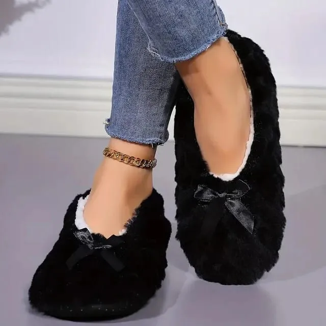 Womens Soft Plush Slippers - Warm, Comfortable & Washable Indoor Carpet Slippers"