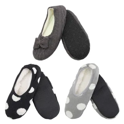 Women's Soft Warm Microfiber Cozy Fuzzy Non-Slip Slippers - Assortment Packs