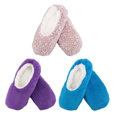 Women's Soft Warm Microfiber Cozy Fuzzy Non-Slip Slippers - Assortment Packs