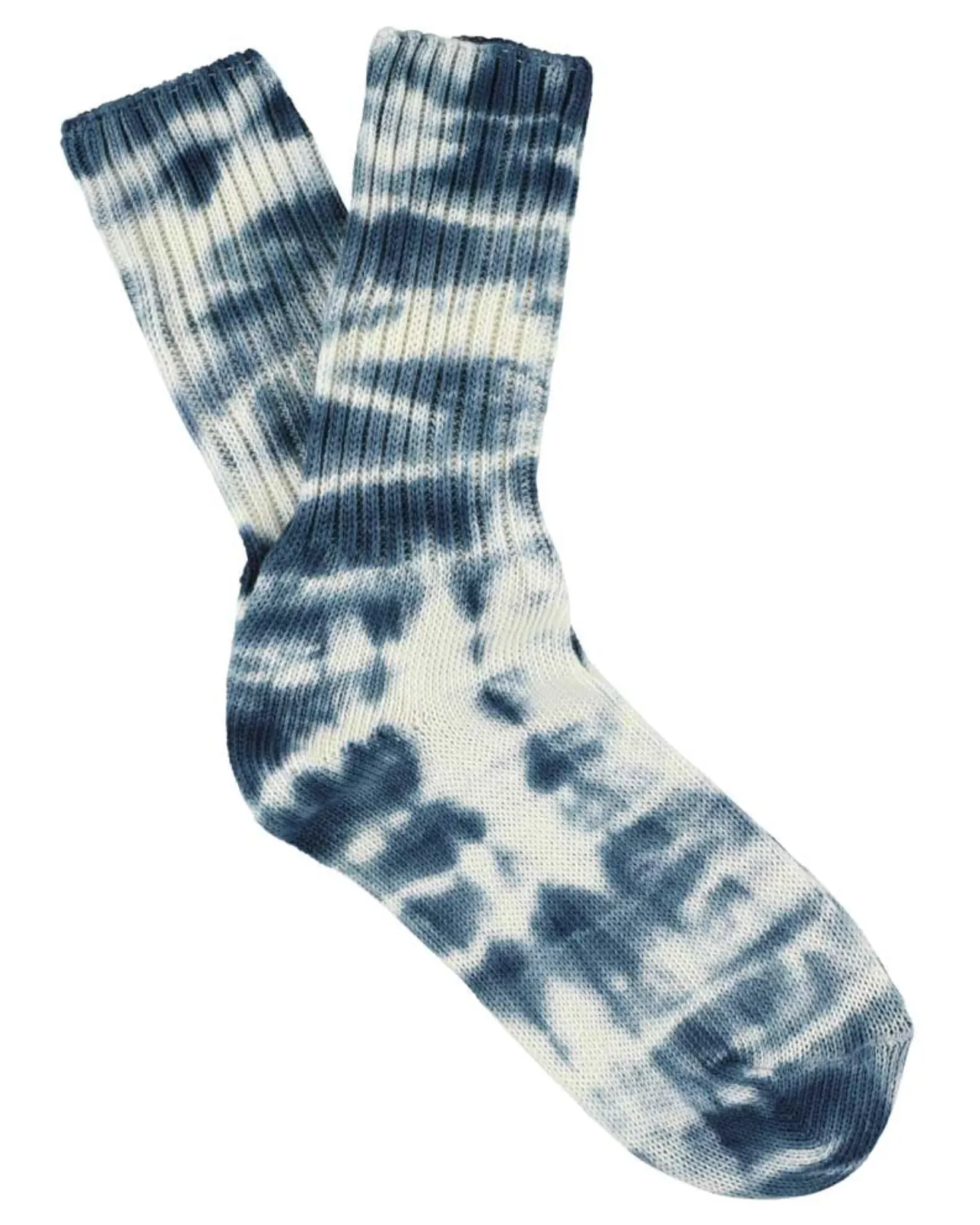 Women's Tie Dye Socks, Off White & Graphite