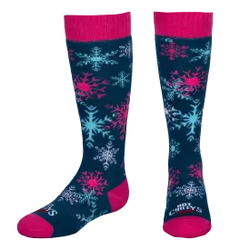 Youth Mid Volume Sock - Aerial Snowflake