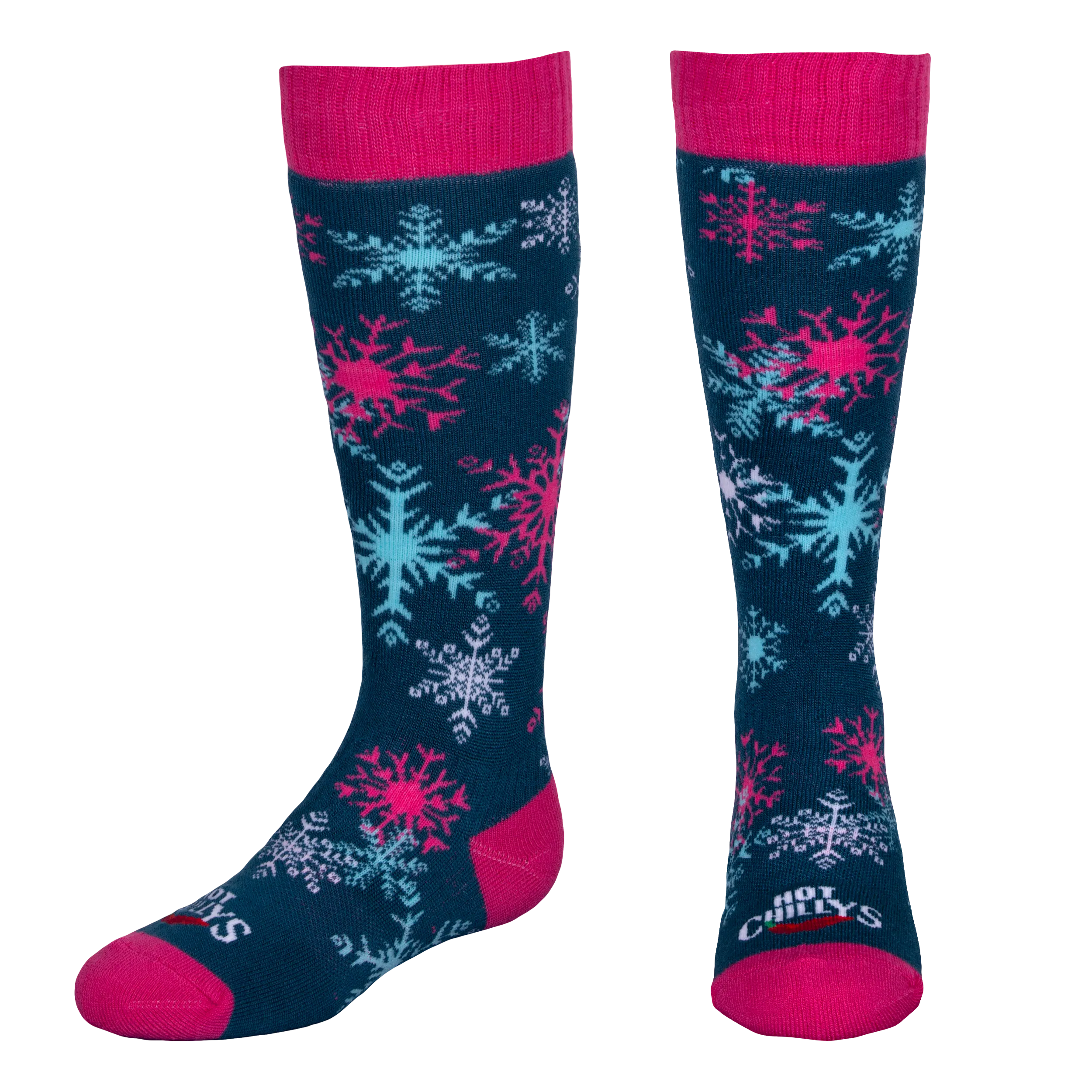 Youth Mid Volume Sock - Aerial Snowflake