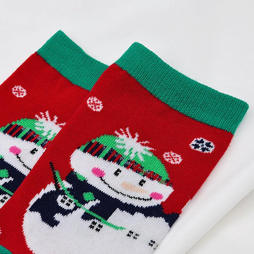 ZFSOCK 5 Pairs of Christmas Holiday Crew Socks for Women